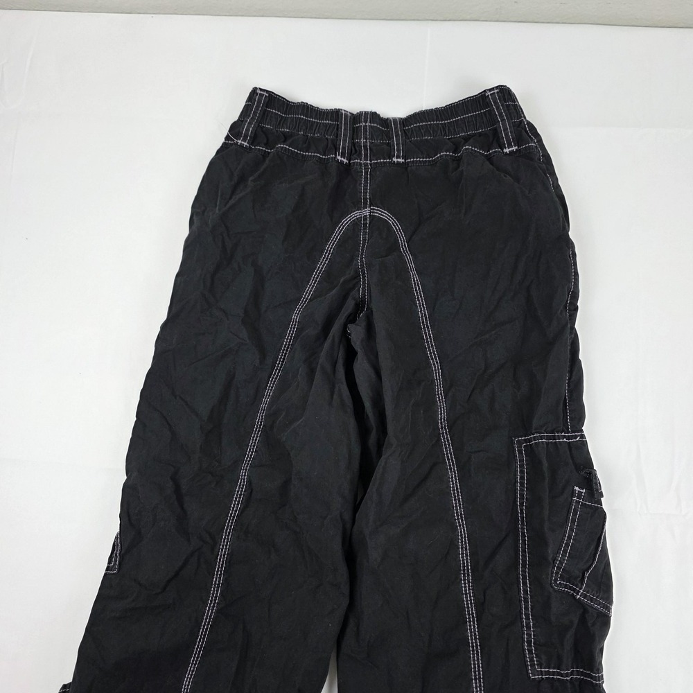 BDG Y2K Cargo Pants Womens XS Black Wide Leg Elastic Waist Utility Pockets - Picture 8 of 14